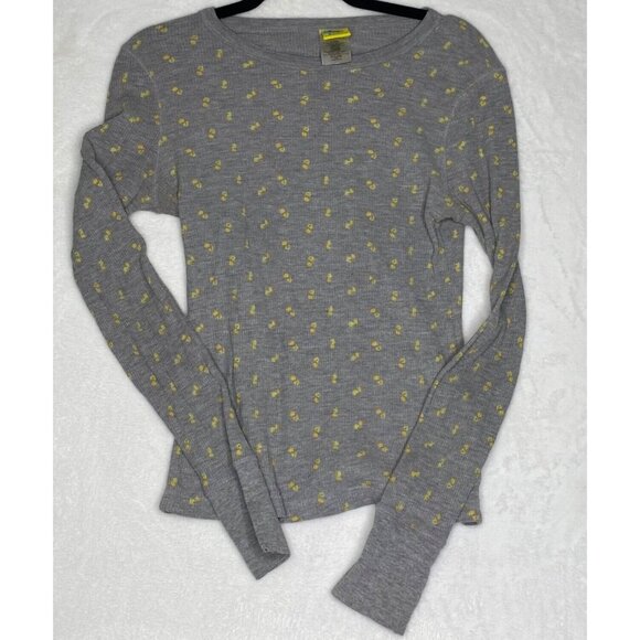 Jim Benton Just Jimmy Top Gray Sz XL Duck Print Thermal Waffle Jerry Leigh - Picture 1 of 9